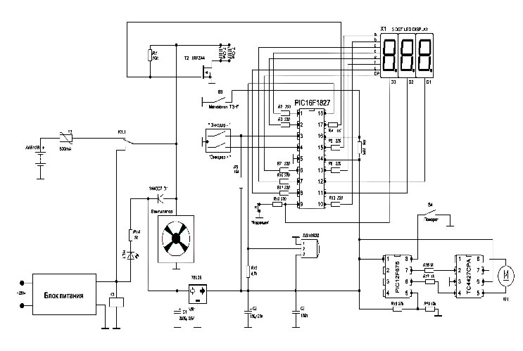 Схема инкубаторы Блиц 48-72